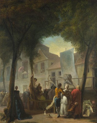 Et gadeshow i Paris, 1760 af Gabriel de Saint-Aubin